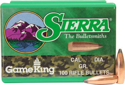 Sierra Spitzer Boat Tail Bullets, .338 Caliber 215gr