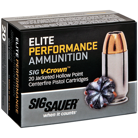 SIG AMMO 40SW 165GR ELITE V-CROWN JHP 20/10