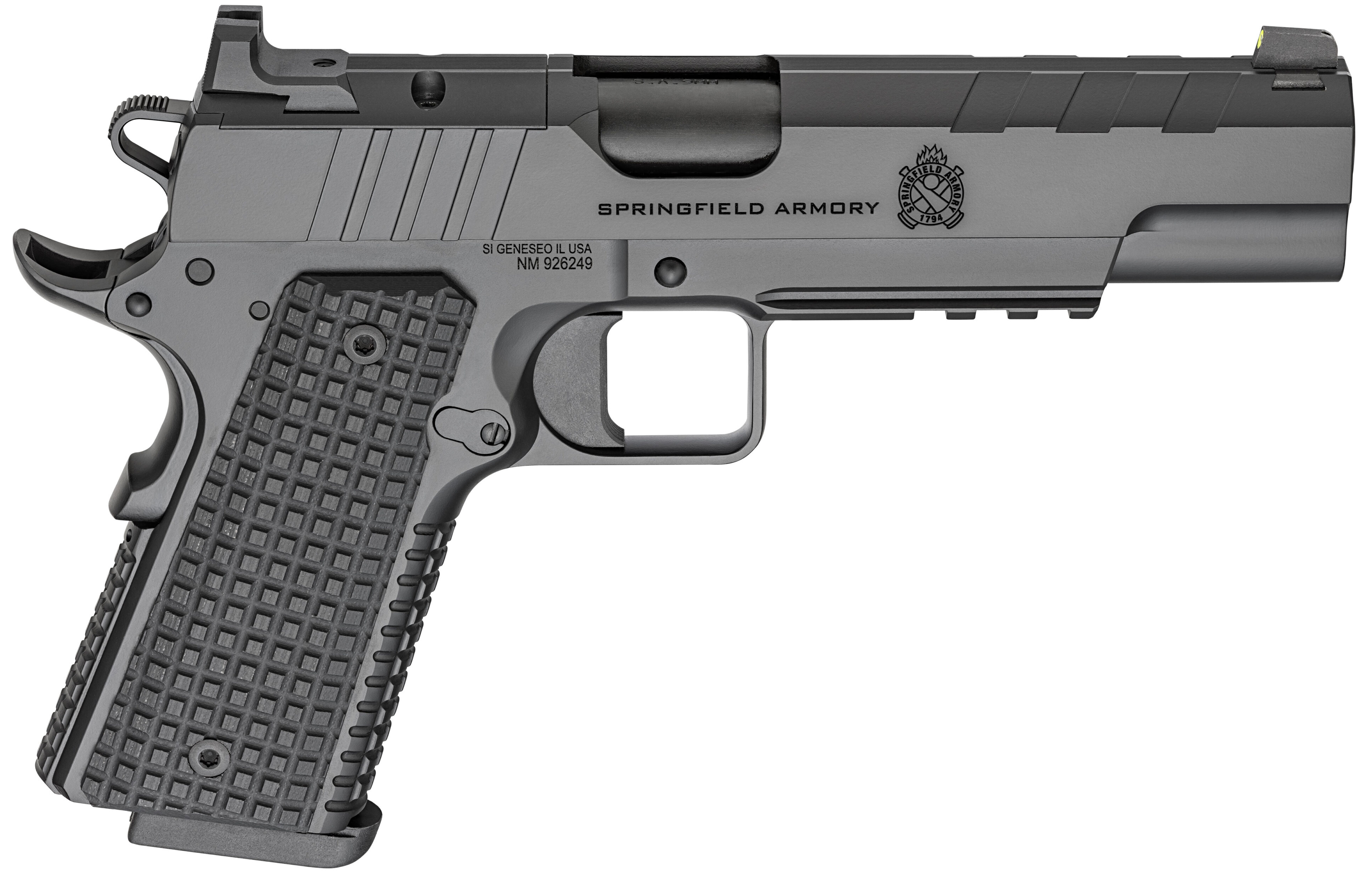 Springfield Armory 1911 Emissary AOS Pistol, 9mm, 5-Inch, Black, 9-Round