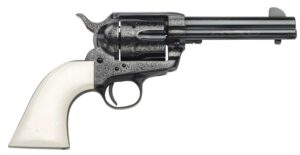 Pietta 1873 Outlaw Legacy Revolver, .357 Magnum, 4.75-Inch Blued Engraved Barrel, 6-Shot
