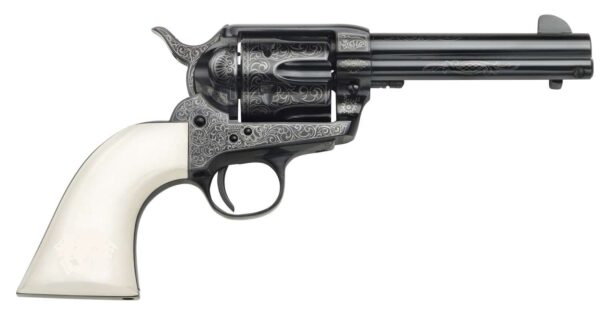Pietta 1873 Outlaw Legacy Revolver, .357 Magnum, 4.75-Inch Blued Engraved Barrel, 6-Shot