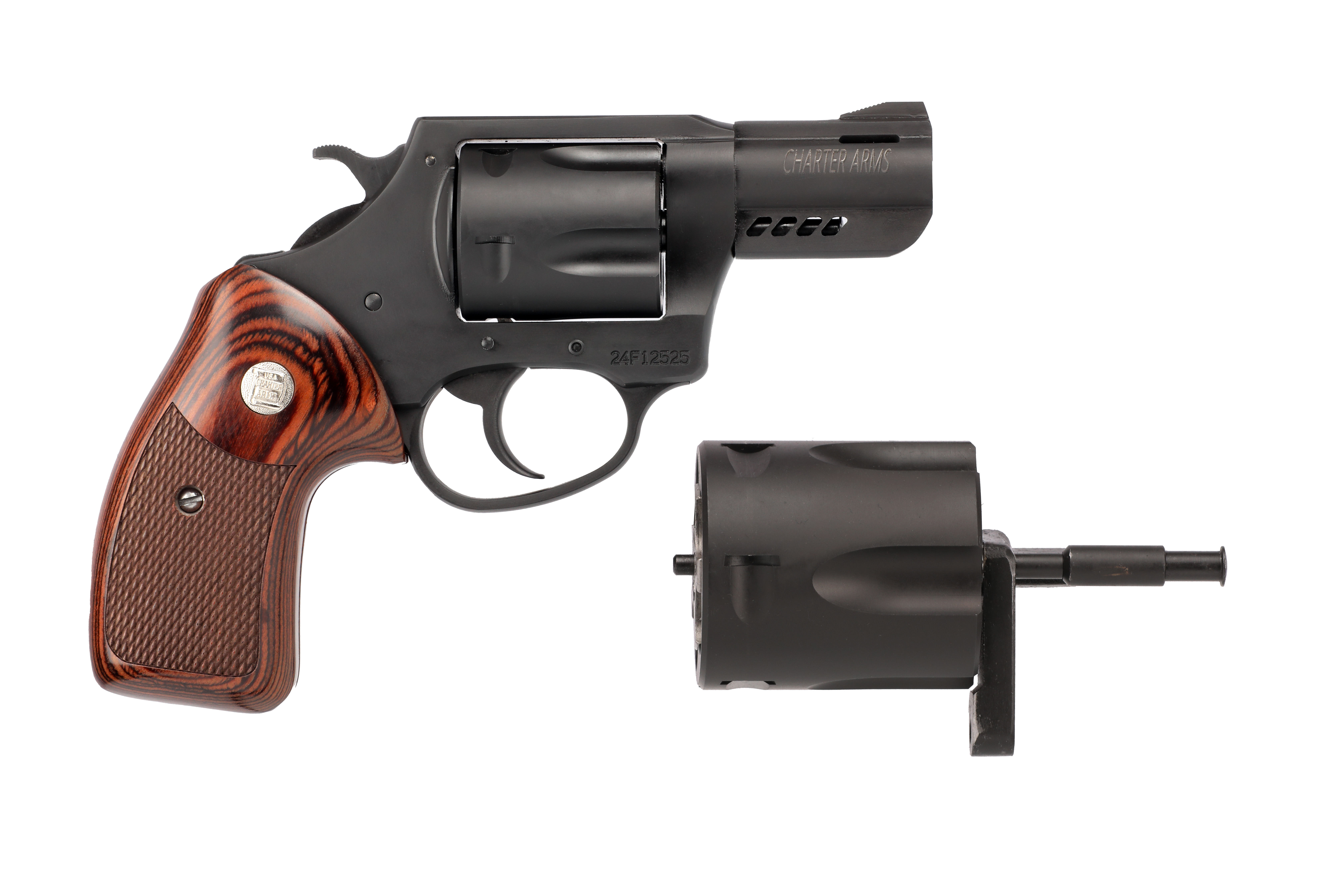 Charter Arms Mag Pug Combo Revolver, .357 Magnum/9mm, 2.2-Inch Barrel, Black