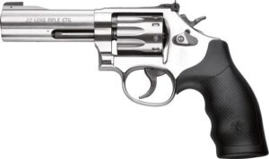 S&W 617 22LR 4" AS 10-SHOT - STAINLESS BLACK RUBBER - additional view