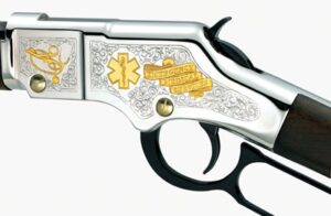 Henry Golden Boy EMS Tribute Edition Lever-Action Rifle, .22 S/L/LR, 20-Inch Octagon Barrel, Engraved, 16-Round - view 3