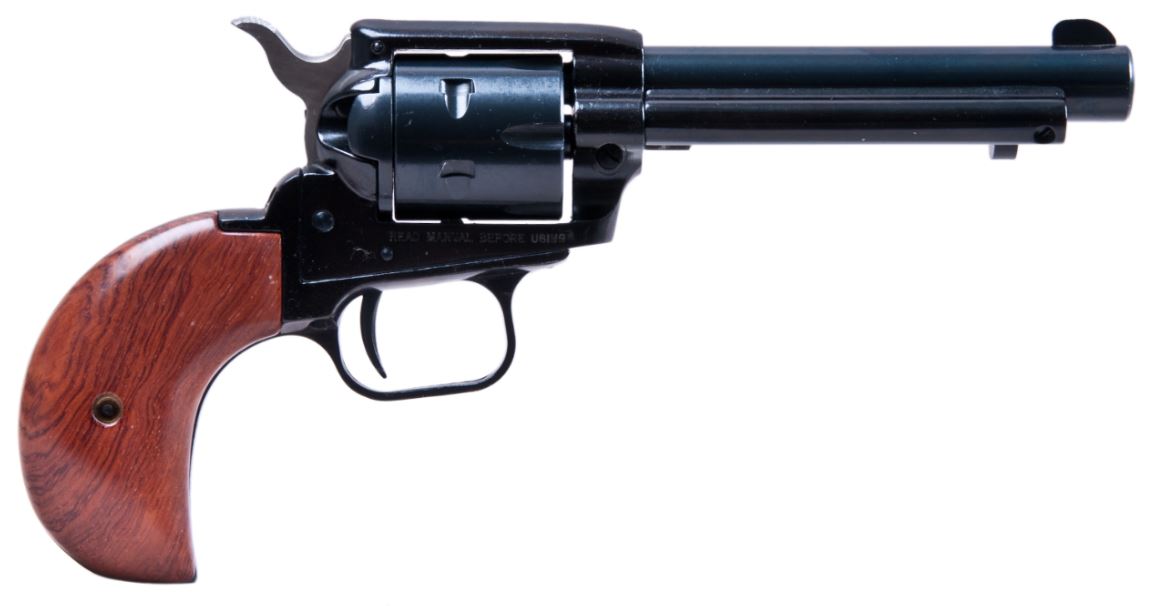 Heritage Rough Rider Birdshead Revolver, .22 Magnum, 4.75-Inch Barrel, Blue/Wood
