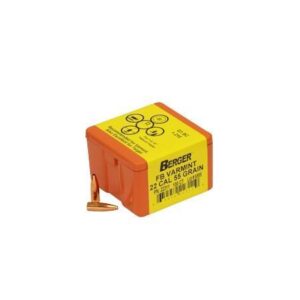 Berger Match Grade Varmint Bullets, .22 Cal .224-inch 55gr Flat Base