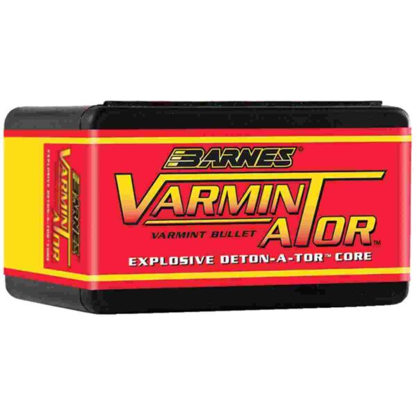 Barnes Varminator 6mm .243 58gr Hollow Point Flat Base Bullets, 100-Count
