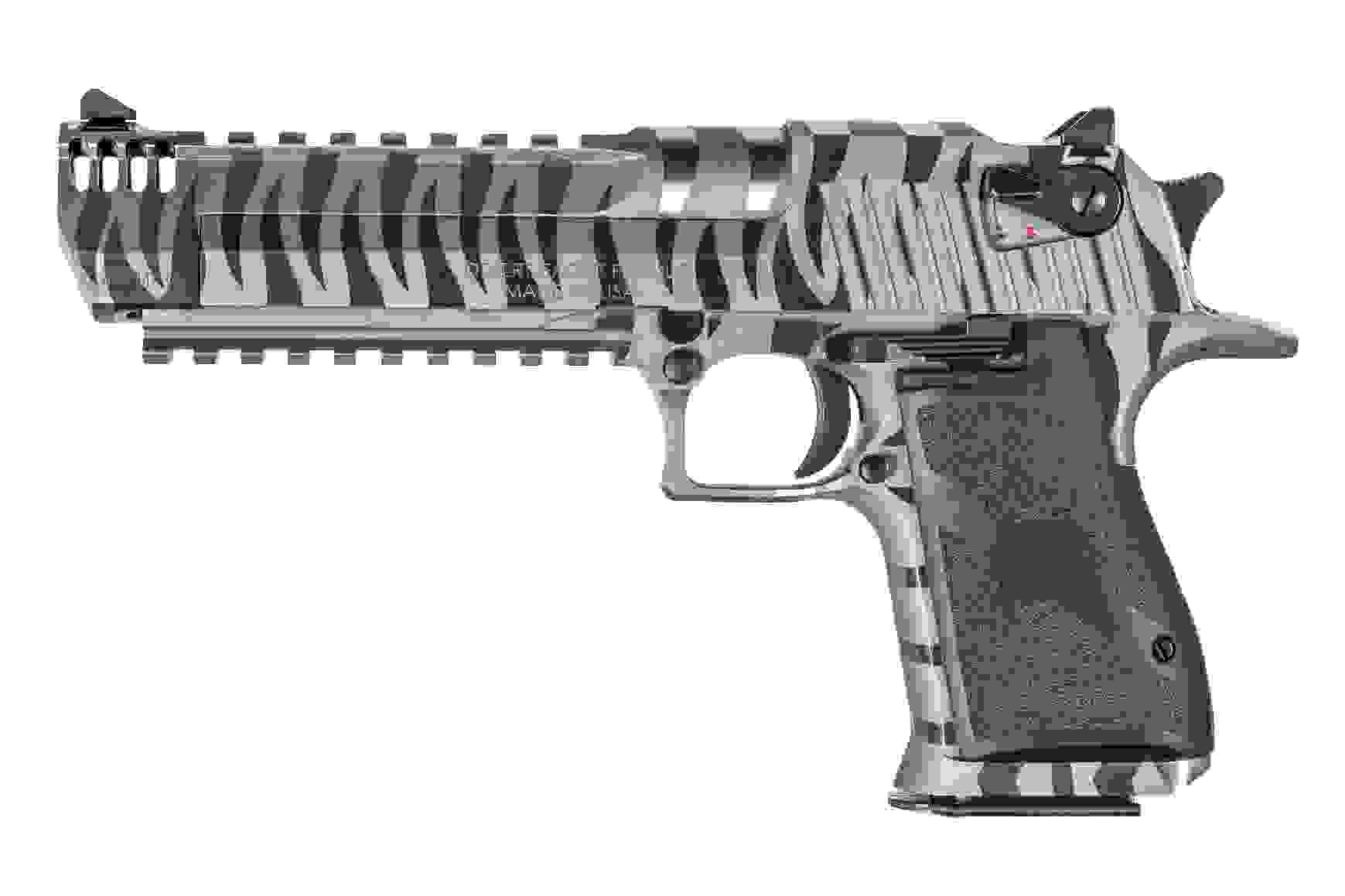 Desert Eagle Pistol, .44 Magnum, White Tiger Stripe, 6-Inch Barrel, 8+1