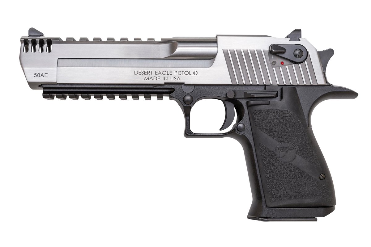 Desert Eagle Mark XIX Pistol, .50 AE, 6-Inch, Black Aluminum Frame, Stainless Slide