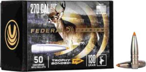 Federal Trophy Bonded Tip .277 Cal 130gr Bullets