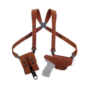 Galco Classic Lite 2.0 Shoulder Holster System for Glock 17, Natural Steerhide