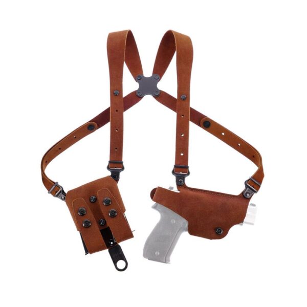 Galco Classic Lite 2.0 Shoulder Holster System for Glock 17, Natural Steerhide