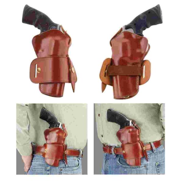 Galco Wheelgunner Ambidextrous Belt Holster for S&W N-Frame 29/629 4-Inch, Tan