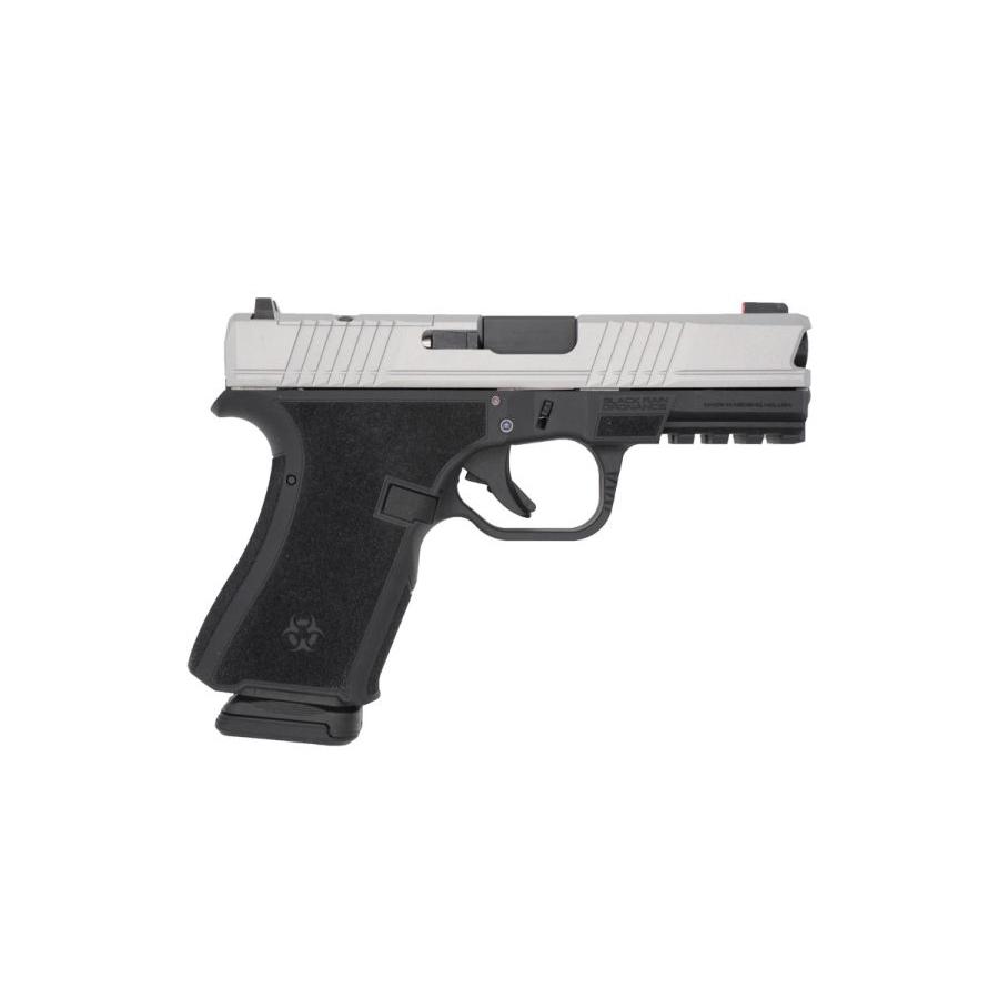 Black Rain Frontline Pistol, 9mm, Black/Satin Mag, Compact, 15-Round