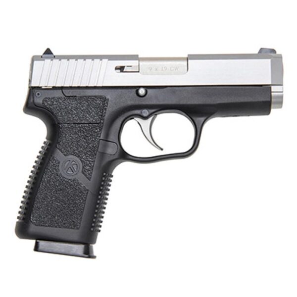 Kahr CW9 Pistol, 9mm, Black/Silver Slide, Night Sights, 7-Round