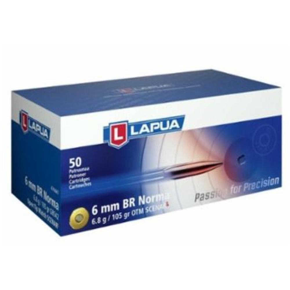 https3A2F2Fmedia.chattanoogashooting.com2Fimages2Fproduct2FLP43160472FLP4316047 Lapua OTM Rifle Ammo 6mm BR Norma 105 gr Scenar-L 2674 fps 50/ct