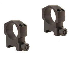 Leupold Mark 4 30mm High Matte aluminum scope rings mounted on a Picatinny rail