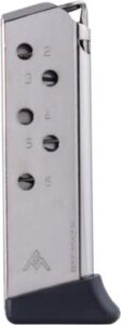 Mec-Gar Handgun Magazine Walther PPK .380 ACP Carbon Steel Tube Nickel 6 rds
