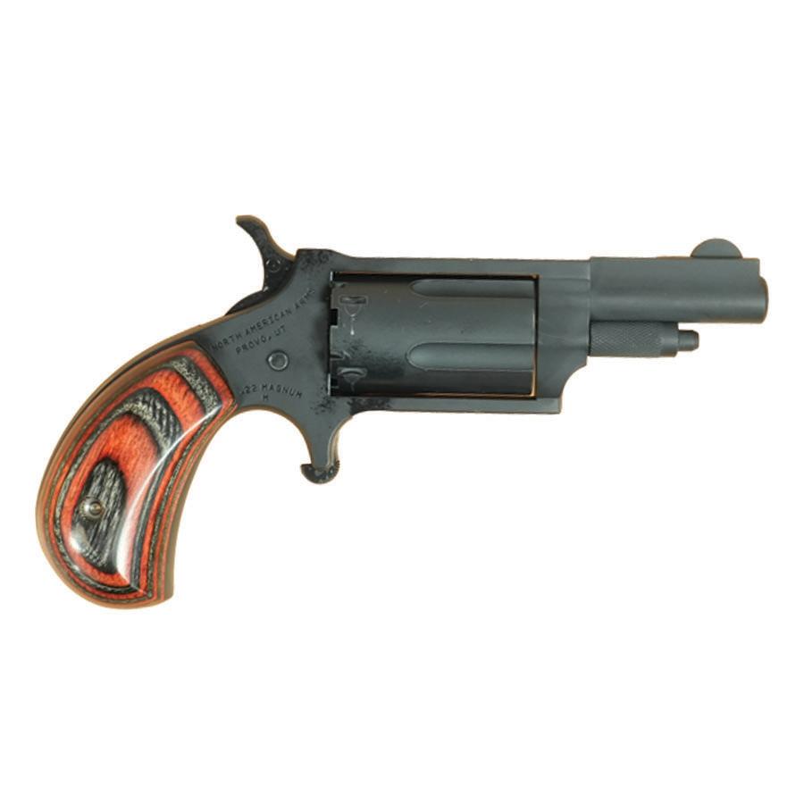 North American Arms Mini Revolver, .22 Magnum, 1.625-Inch Barrel, Grey Cerakote, Red/Black Grips