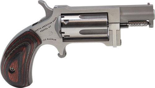 North American Arms Sidewinder Mini Revolver, .22 WMR, 1.5-Inch Barrel, Red/Black Grip