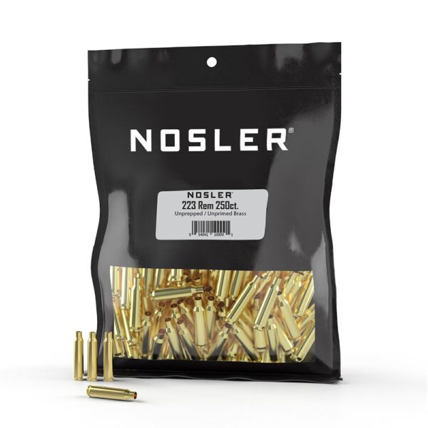 Nosler Unprepped Bulk Brass, .223 Remington, 250 Count