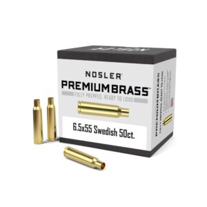 Nosler Unprimed Brass Rifle Cartridge Cases 6.55x55mm 50/ct