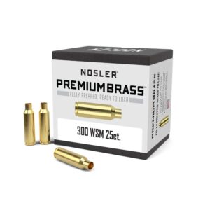 Nosler Unprimed Brass Rifle Cartridge Cases, .300 WSM