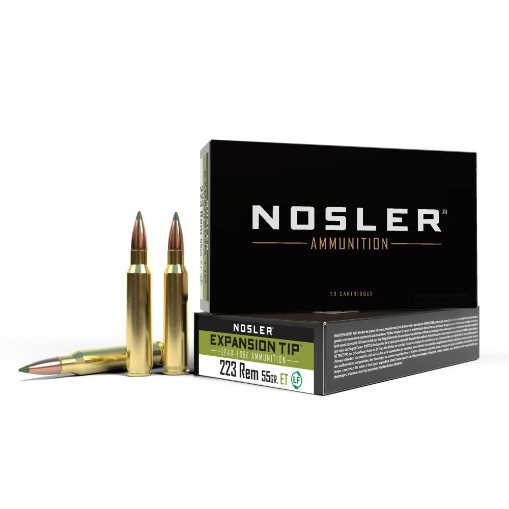 https3A2F2Fmedia.chattanoogashooting.com2Fimages2Fproduct2FNO401502FNO40150 1.jpg Nosler E-Tip Rifle Ammunition 223 Rem 55 gr E-Tip 3100 fps 20/ct