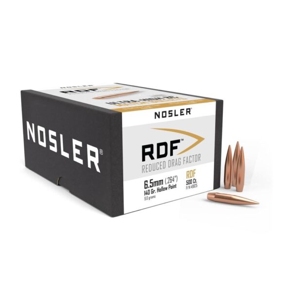Nosler RDF Match Rifle Bullets, 6.5mm, .264-Inch 140gr HPBT (500ct)