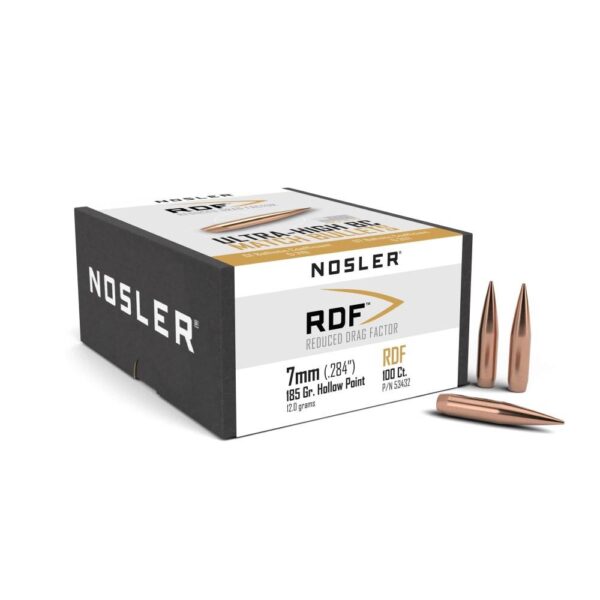 Nosler RDF Match Rifle Bullets, 7mm 185gr HPBT, 100ct