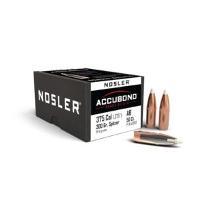Nosler AccuBond .375 Caliber 300gr Bullets, Cannelured
