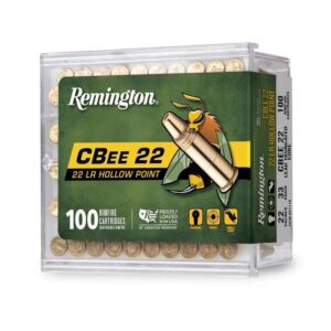 Remington C-BEE 22 .22 LR 33gr Plated Truncated Cone Hollow Point, 100-Round Box