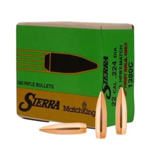 Sierra MatchKing Rifle Bullets, .22 Caliber 69gr HPBT, 500ct