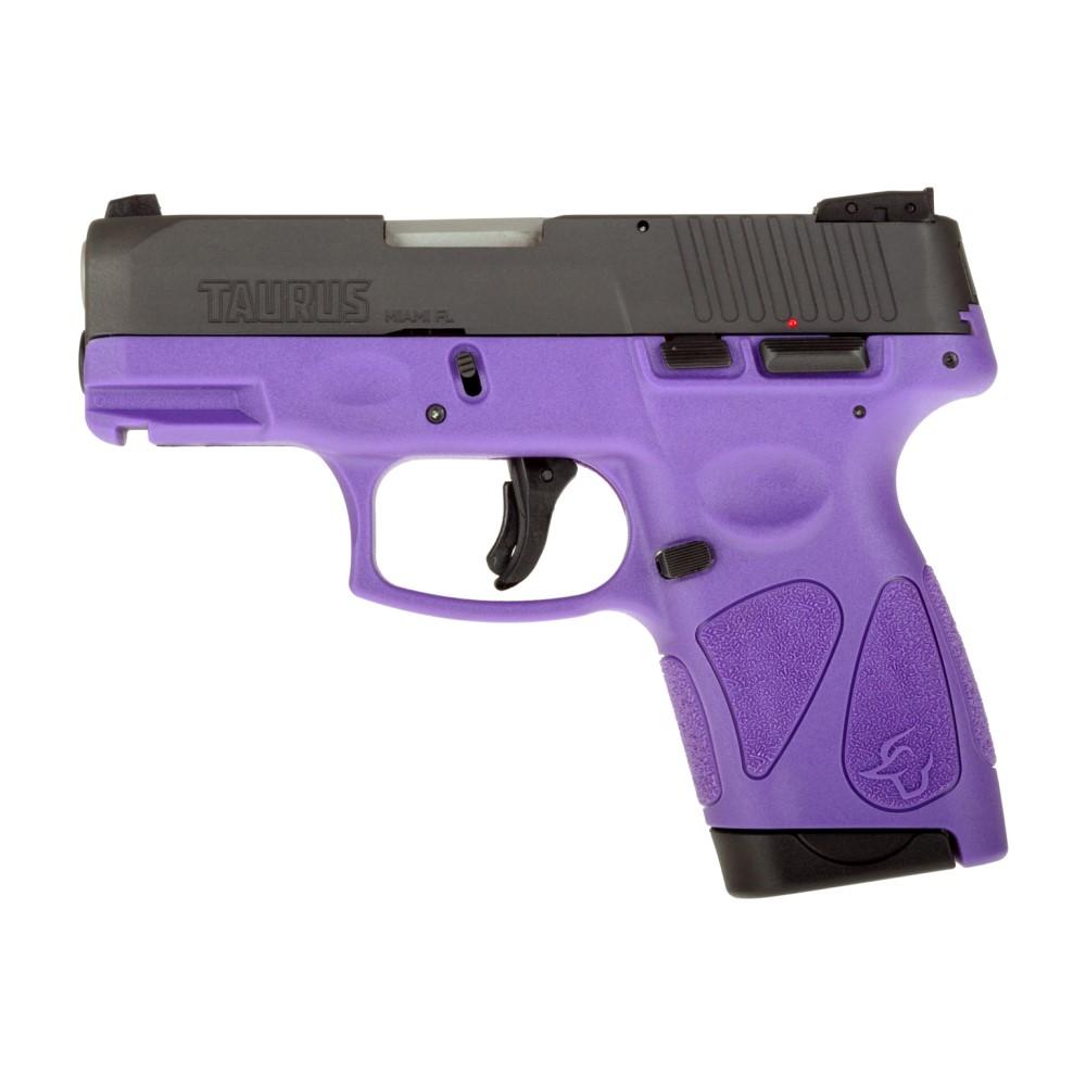 Taurus G2S Pistol, 9mm, Black Slide/Dark Purple Grip, 7-Round