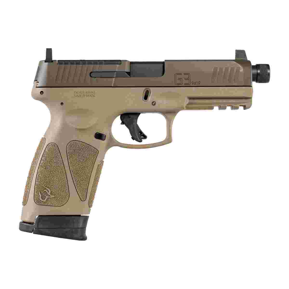 Taurus G3 TORO Tactical Pistol, 9mm, 4.5-Inch Barrel, Tan/Brown