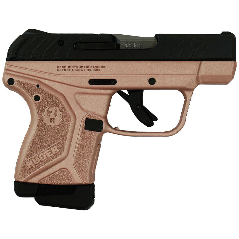 https3A2F2Fmedia.chattanoogashooting.com2Fimages2Fproduct2FUR13705RF2Fruger lcp ii 22lr sts 2 75in2520barrel 10 1 black cherry frame only rose gold frame UR13705RF right.png Ruger LCP II Handgun 22 LR 10rd Magazine 2.75" Barrel with Rose Gold Frame