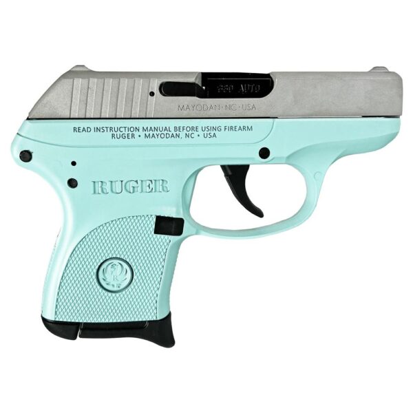 Ruger LCP Pistol, .380 ACP, Robin's Egg Blue/Silver, 6-Round