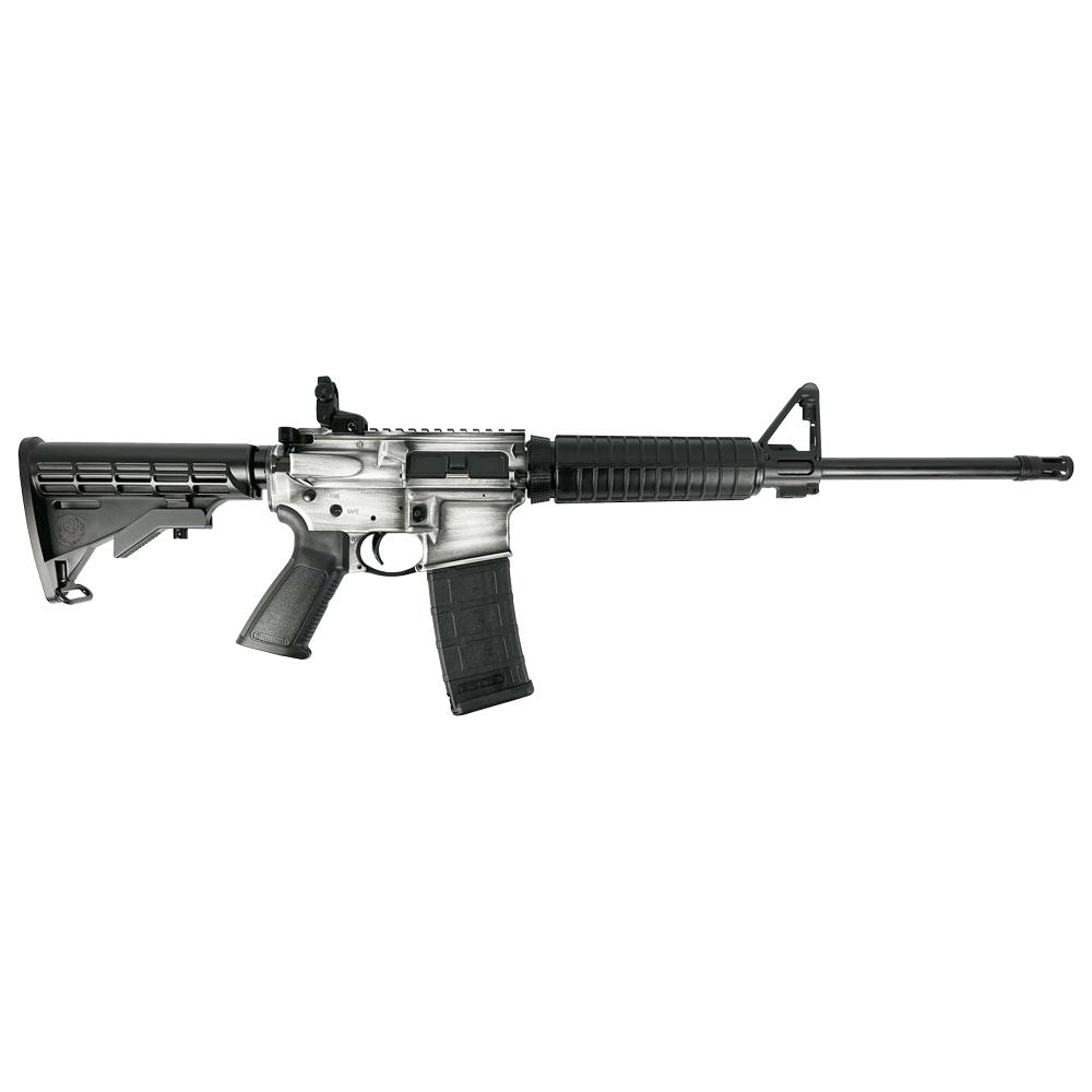 https3A2F2Fmedia.chattanoogashooting.com2Fimages2Fproduct2FUR8500WD2FUR8500WD 1.jpg Ruger "White Distressed" AR-556 Rifle 5.56mm NATO 30rd Mag 16.10" Barrel Custom Stock Finish