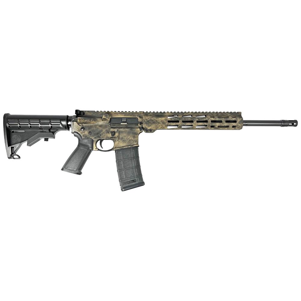 https3A2F2Fmedia.chattanoogashooting.com2Fimages2Fproduct2FUR8529MBD2FUR8529MBD 1.jpg Ruger "Marble Distressed" AR-556 Rifle 5.56mm NATO 30rd Mag 16.10" Barrel Custom Stock Finish