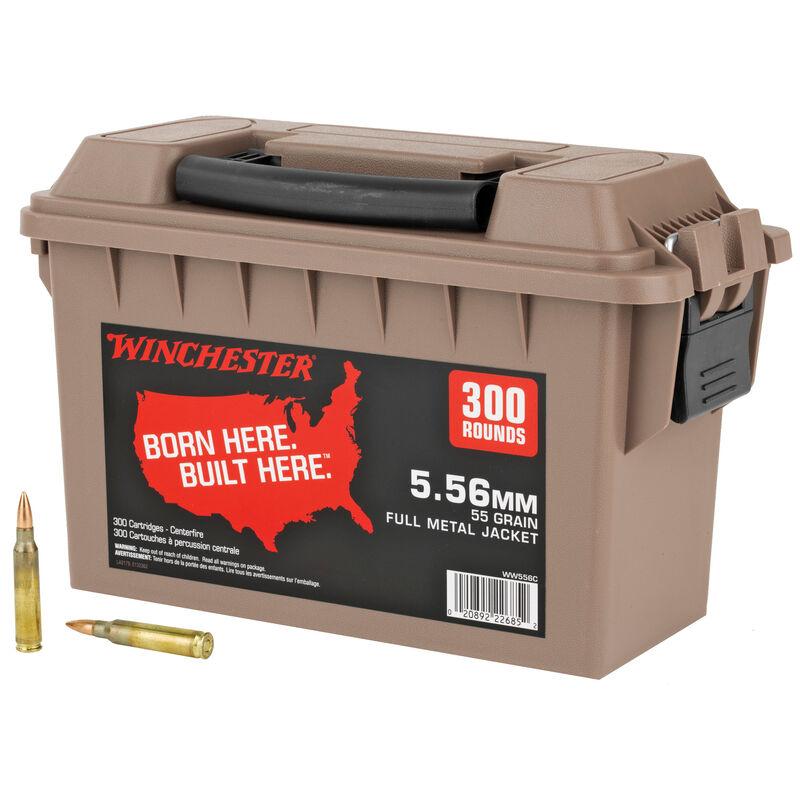 https3A2F2Fmedia.chattanoogashooting.com2Fimages2Fproduct2FWNWM193300C2FWNWM193300C 1.jpg Winchester Lake City M193 Rifle Ammunition 5.56mm 55 gr. FMJ 3270 fps 300/ct (Polymer Ammo Can)