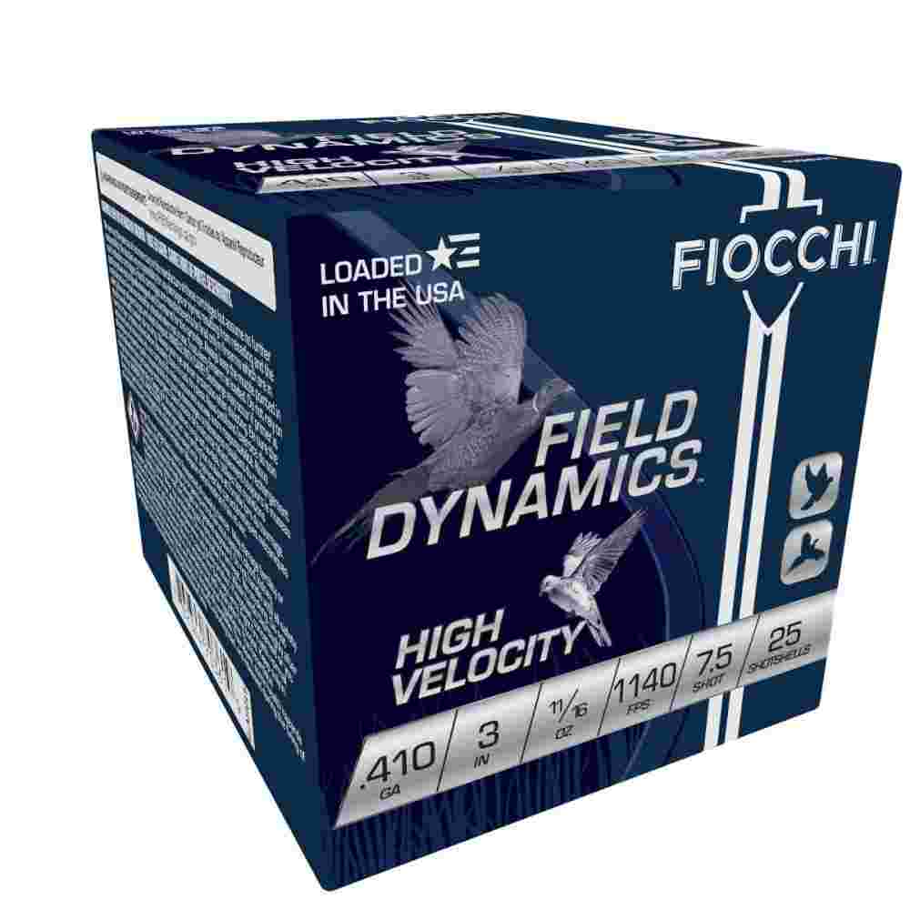 https3A2F2Fmedia.chattanoogashooting.com2Fimages2Fproduct2FXN410HV752FXN410HV75 1.jpg Fiocchi High Velocity Shotshells .410ga 3" #7.5-Shot 11/16oz. 25/ct