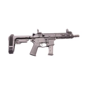 Alpha Foxtrot AF9-G.Pistol 9mm Luger 20rd Magazine 7.5" Barrel Blowback Operation Anodized Black Brace