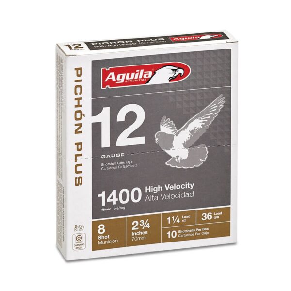 Aguila Ammunition PICHÓN PLUS 12ga Birdshot 2.75 inch Shotgun Shells - #8 Shot | 1.25oz | 1400 fps | 10rd Box