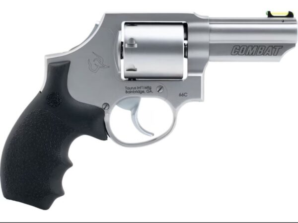 Taurus 66C Revolver, .357 Magnum, 3-Inch Barrel, Stainless, Hogue Grips, 7-Shot