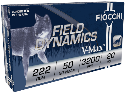 Fiocchi .222 Remington 50gr V-MAX