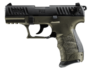 Walther P22Q Pistol, .22 LR, Military Green, QD, 10-Round