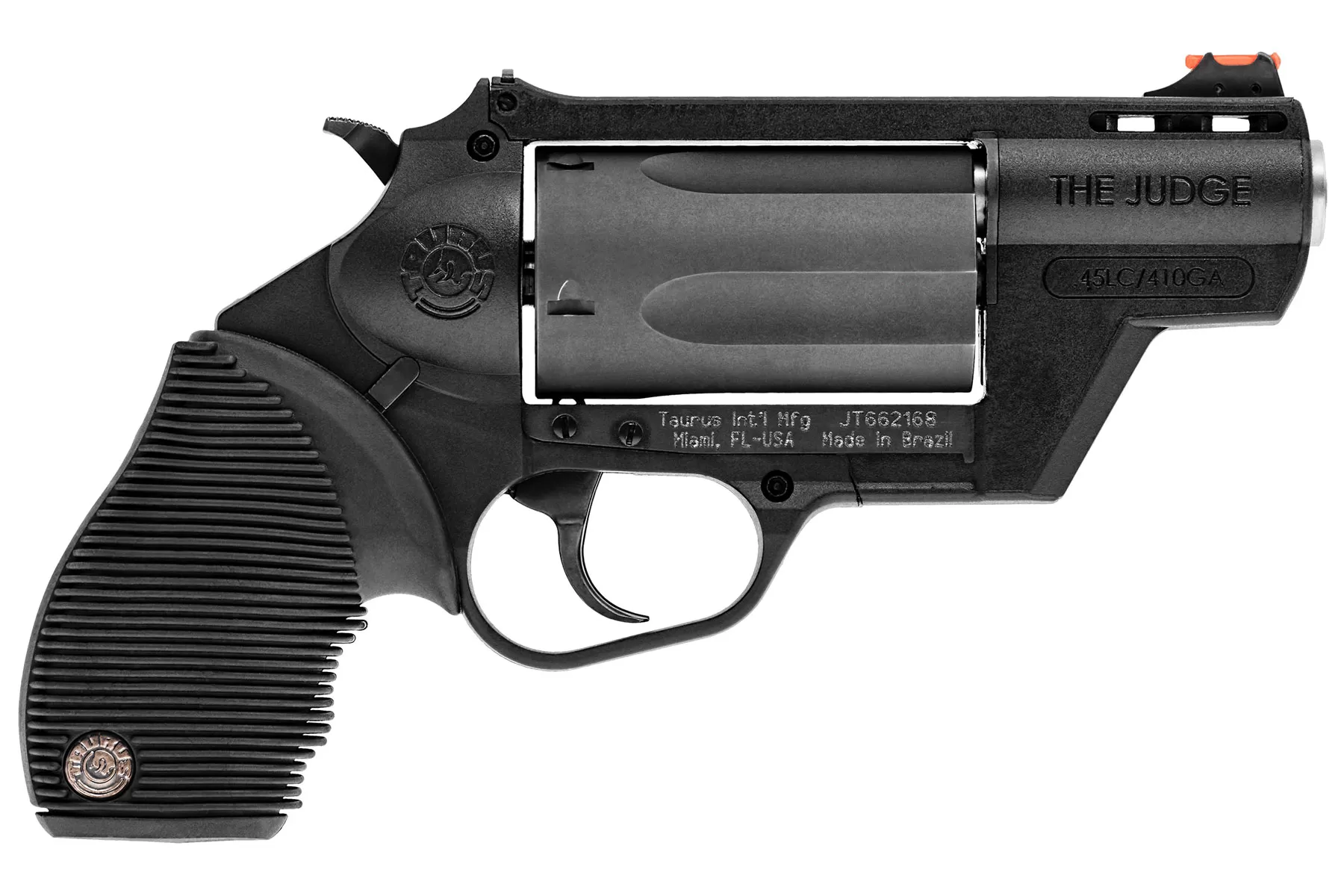 Taurus Judge Public Defender Polymer Revolver, .45 Colt/.410, 2.5-Inch Barrel, Black, 5-Shot
