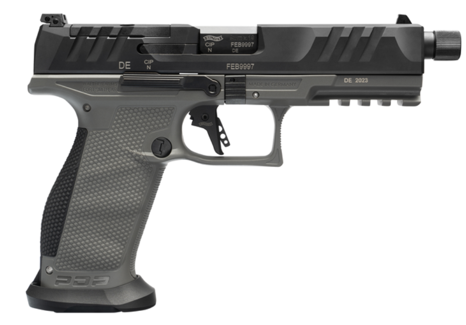 Walther PDP Pro SD Full Size Pistol, 9mm, Black/Tungsten Gray, 18-Round