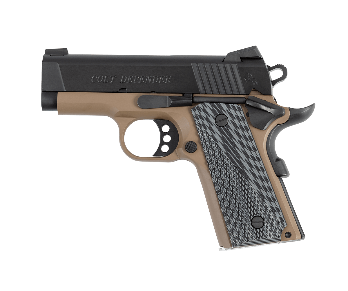 Colt 1911 Defender Pistol, .45 ACP, 3-Inch, FDE