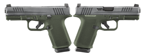 Ruger RXM Pistol, 9mm, Crushed Silver Battle Worn/Green, 15-Round